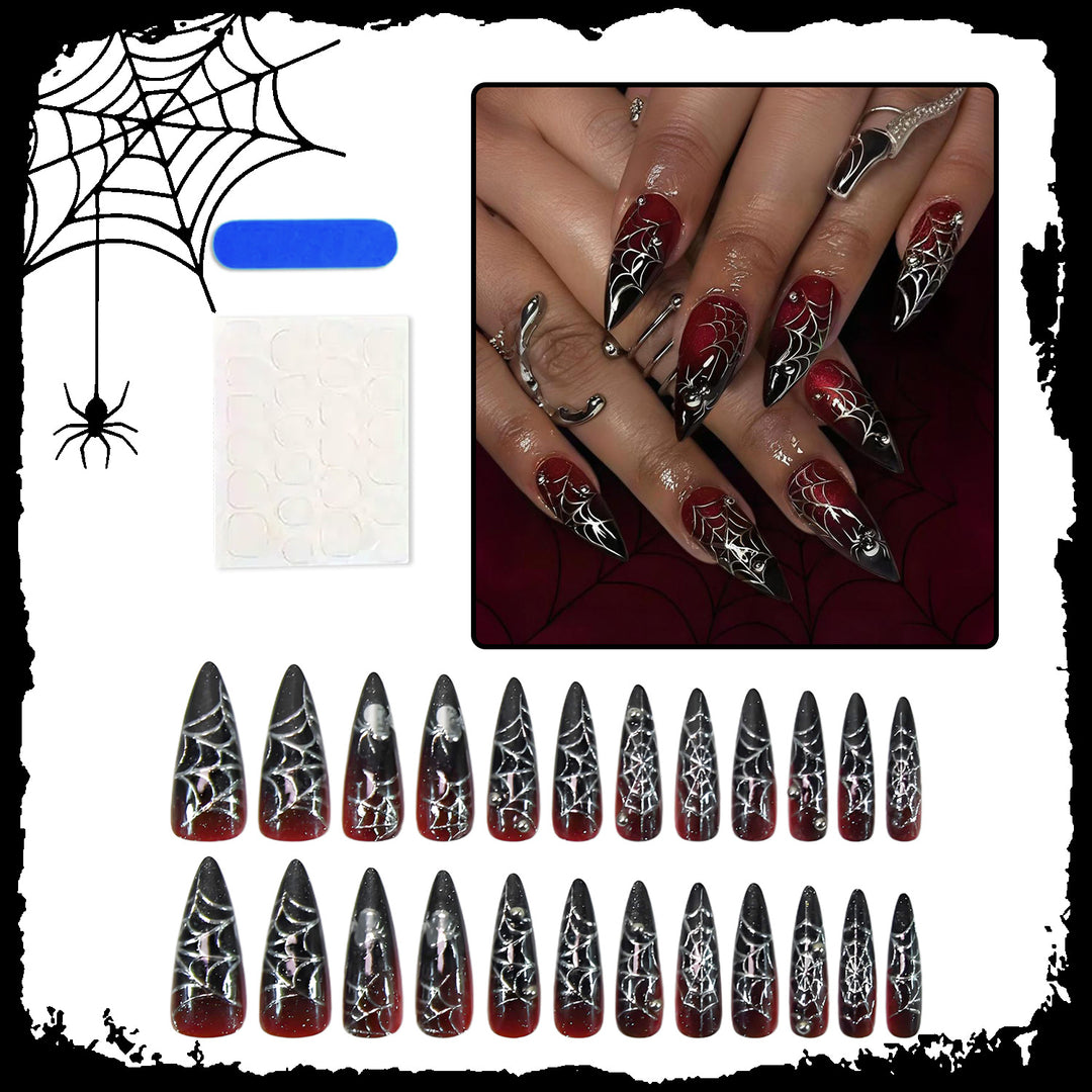 Art nail set with unique spooky designs Stornfield