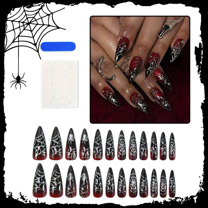 Art nail set with unique spooky designs Stornfield