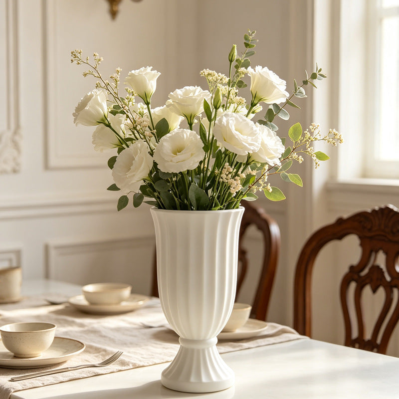 Majestic Ribbed Decorative Vase Stornfeild