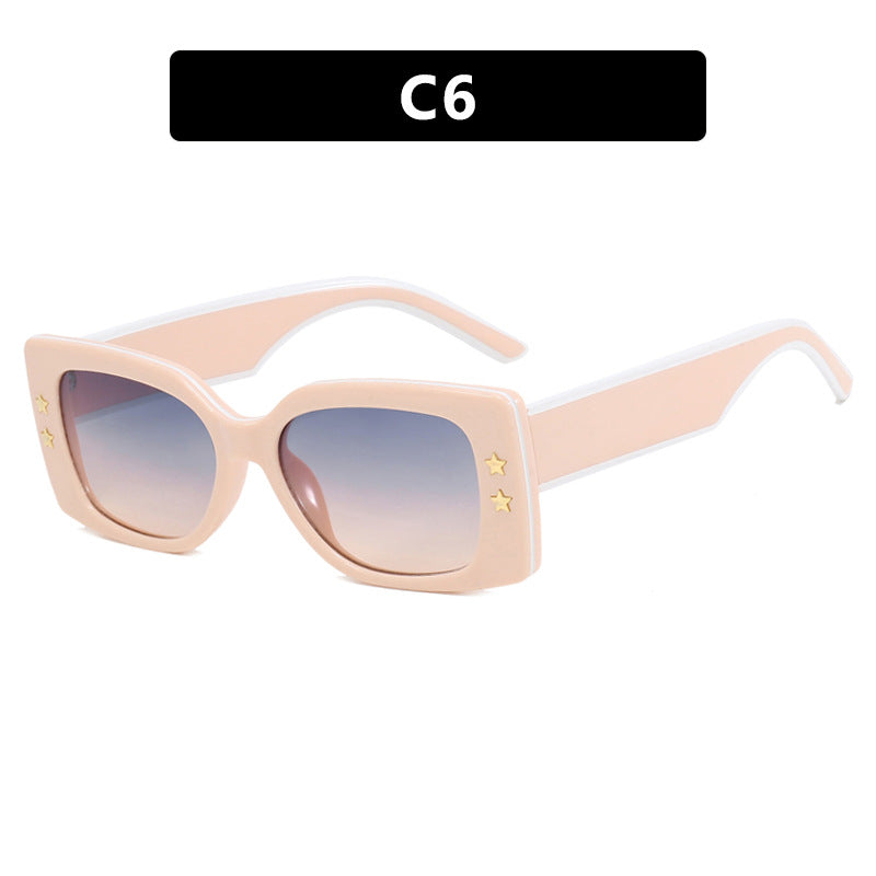 Ladies extravagant square sunglasses with stylish details Stornfield