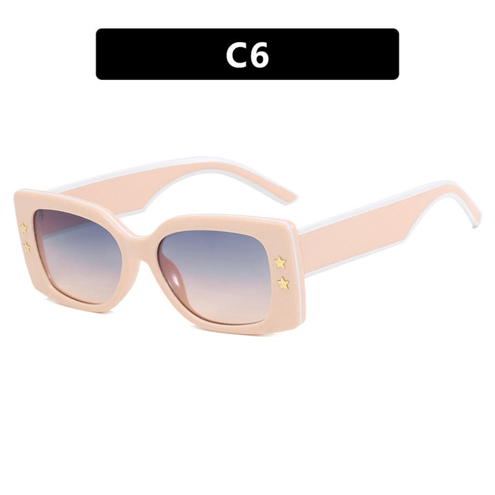 Ladies extravagant square sunglasses with stylish details Stornfield