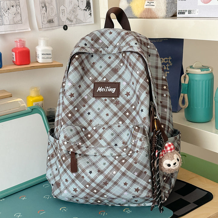 Plaid Pattern Casual Backpack Stornfield