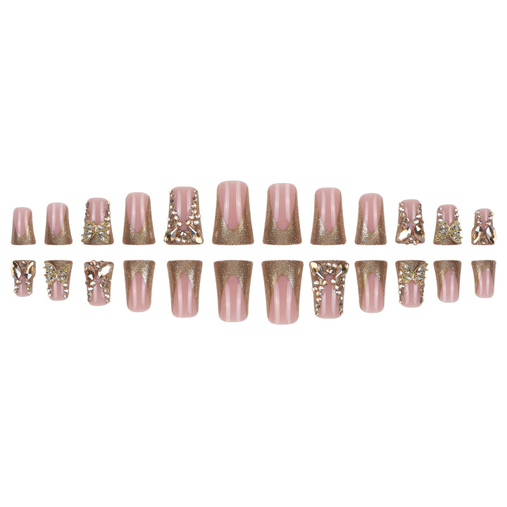 Glamorous Rhinestone Butterfly Press-On Nails Stornfield