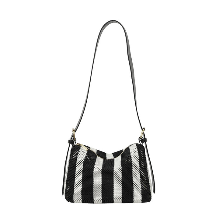 Textured Stripe Shoulder Bag