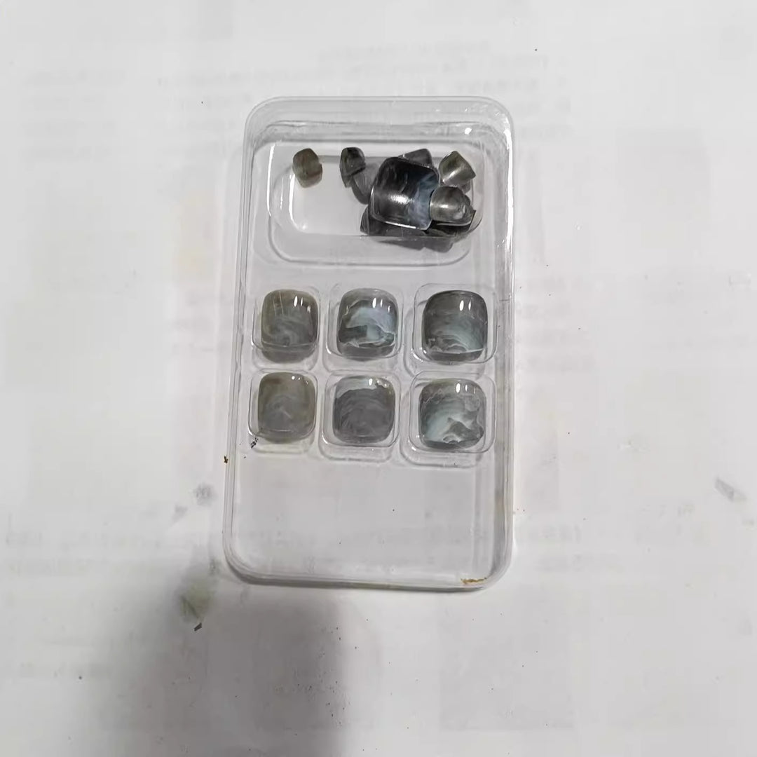 Marble Effect Press-On Nail Set Stornfield