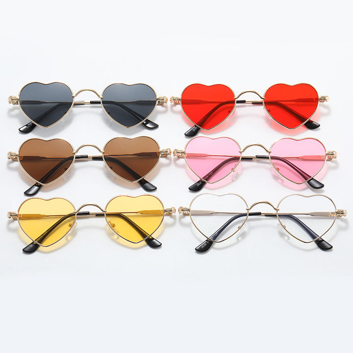 Women's Heart-Shaped Sunglasses with Delicate Metal Frame Stornfield