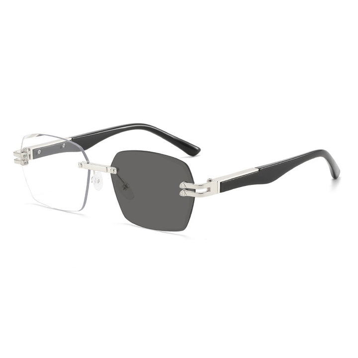 Men's Elegant Square Sunglasses with Wooden Temples Stornfield