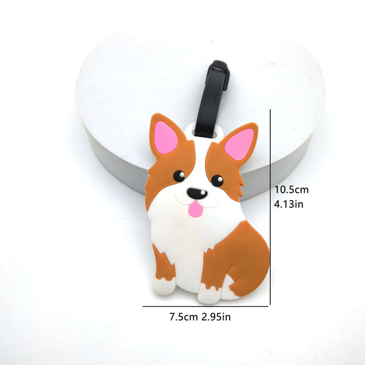 Cute Silicone Cat Luggage Tag with Detachable Strap and Personalized ID Window Stornfield
