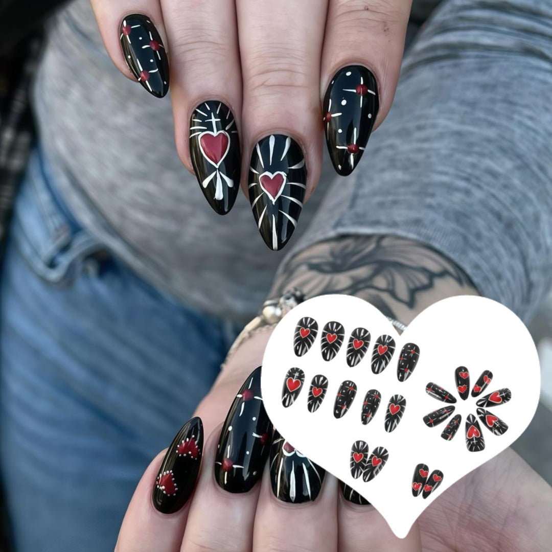 Artistic Heart Motif Art Nails Stornfield
