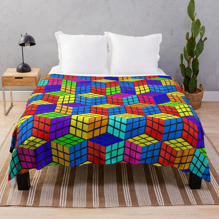Contemporary Graphic Print Fleece Blanket