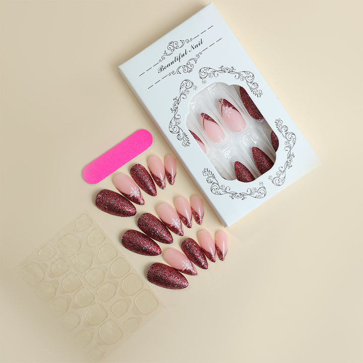 Artificial Nail Set with Glamorous Glitter Accents Stornfield