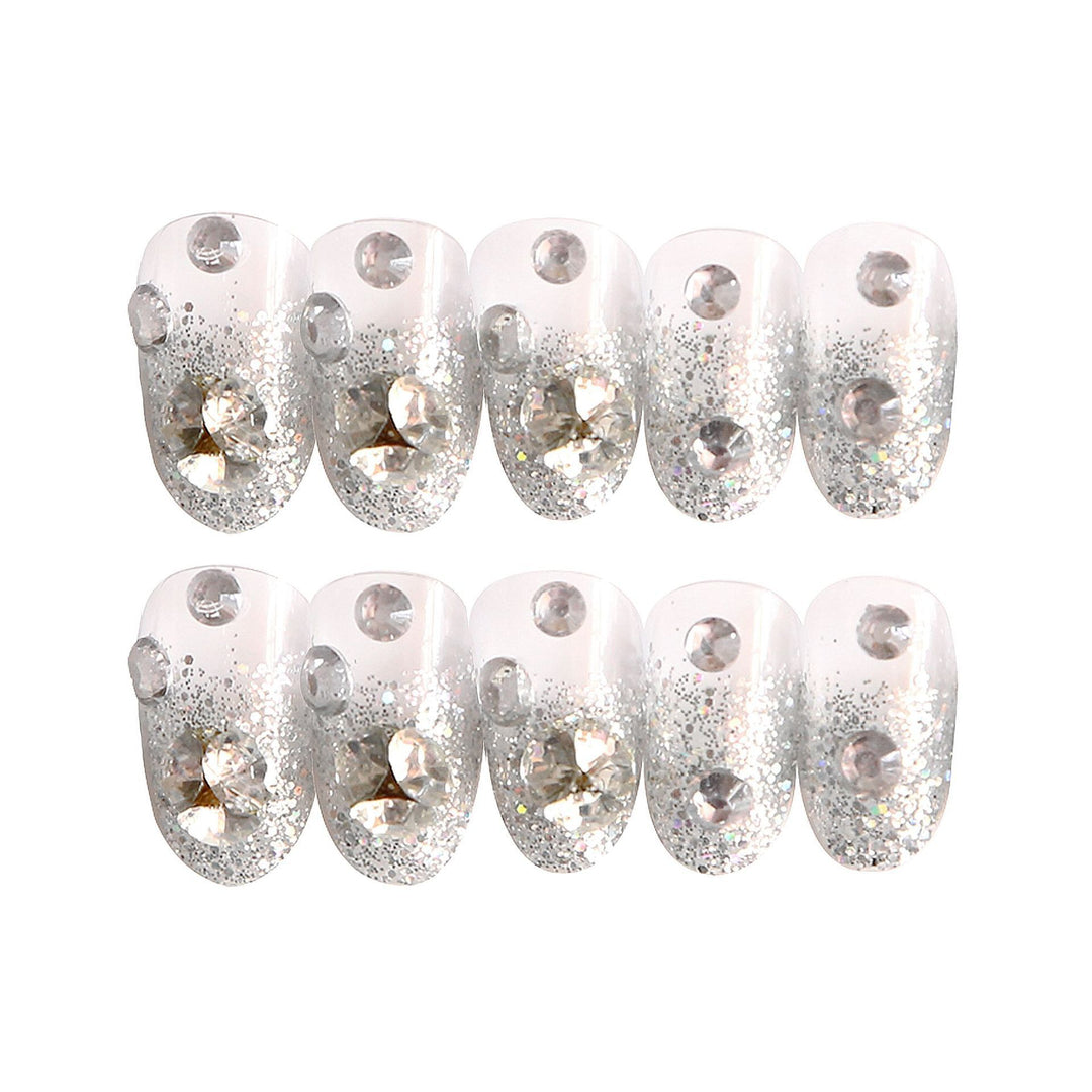 Glittering Artisanal Press-On Nail Set Stornfield