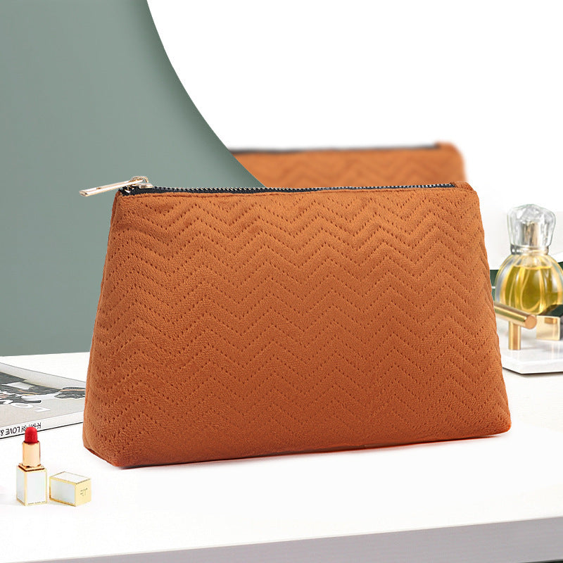 Textured Cosmetic Storage Pouch