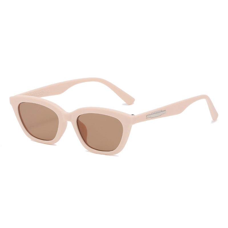 Women's fashionable Cat-Eye sunglasses with transparent frame and mirrored lenses Stornfield