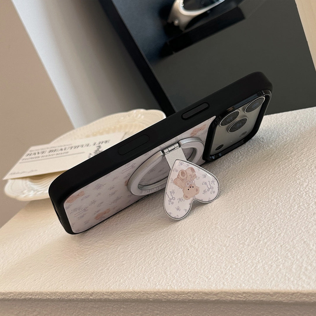 Heart-shaped smartphone holder with cute bear design Stornfield