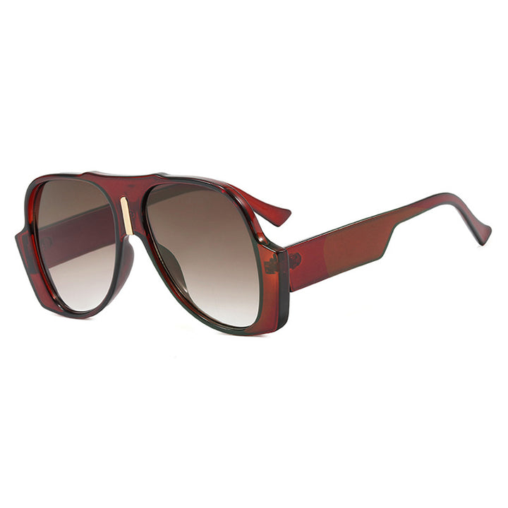 Women's square sunglasses with unique animal pattern frame and UV protection Stornfield