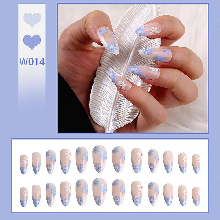Artistic acrylic nails with flower design Stornfield