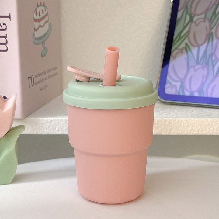 Women's Reusable Drinking Cup with Integrated Straw and Secure Closure Stornfield