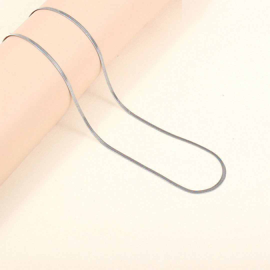 Sleek Slim Silver Chain Necklace Stornfield