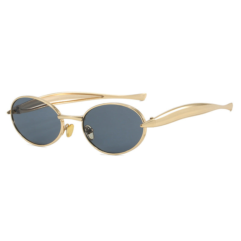 Women's fashionable sunglasses with oval frame and sparkling details Stornfield
