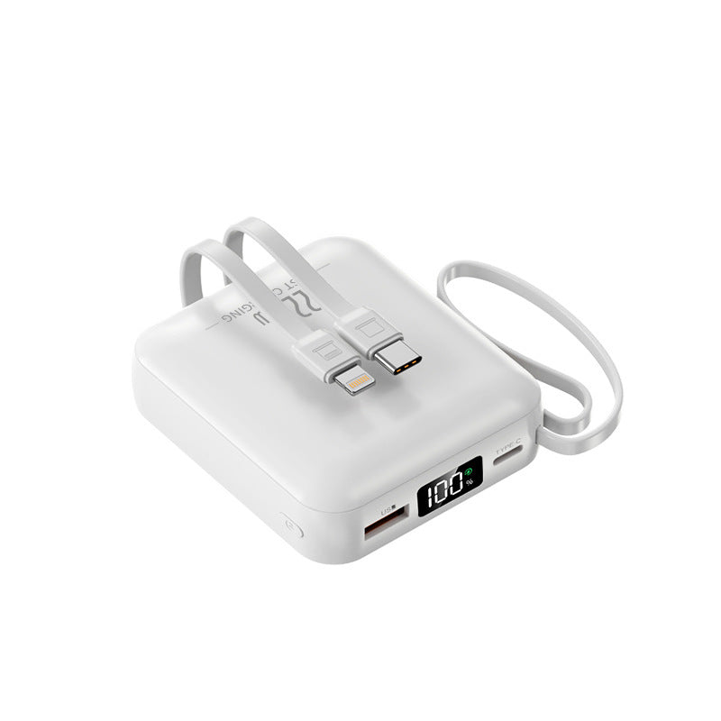 Wearable power bank with dual USB-C connection and digital charge level indicator Stornfield
