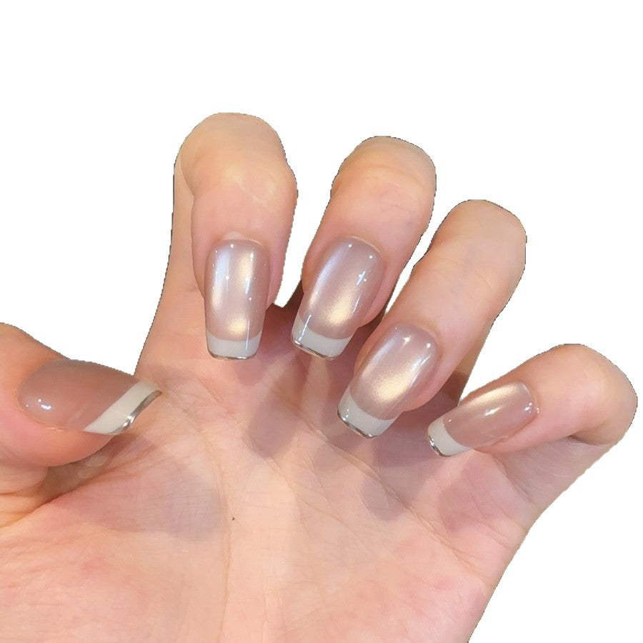 Acrylic French Tip Press-On Nails Stornfield