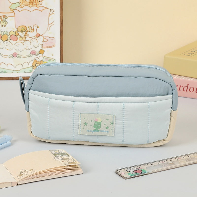 Quilted Multi-Compartment Pencil Organizer