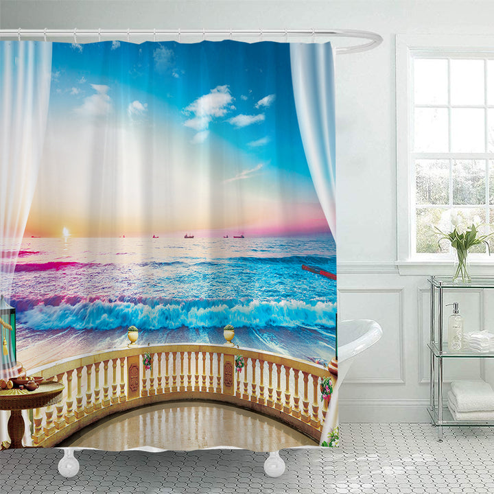 Tropical Oasis Shower Curtain Stornfield