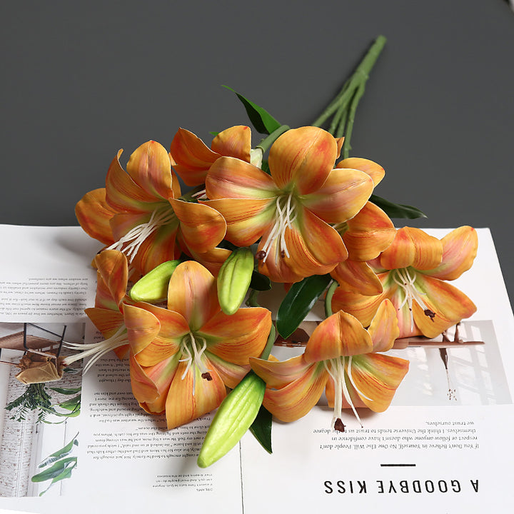Realistic Lifelike Lily Flower Bouquet