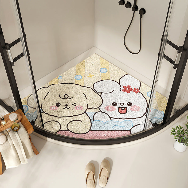 Cartoon Animal-Themed Shower Mat