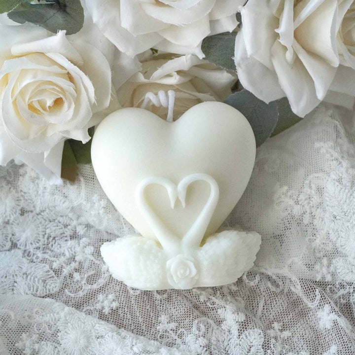Romantic Heart-Shaped Candle