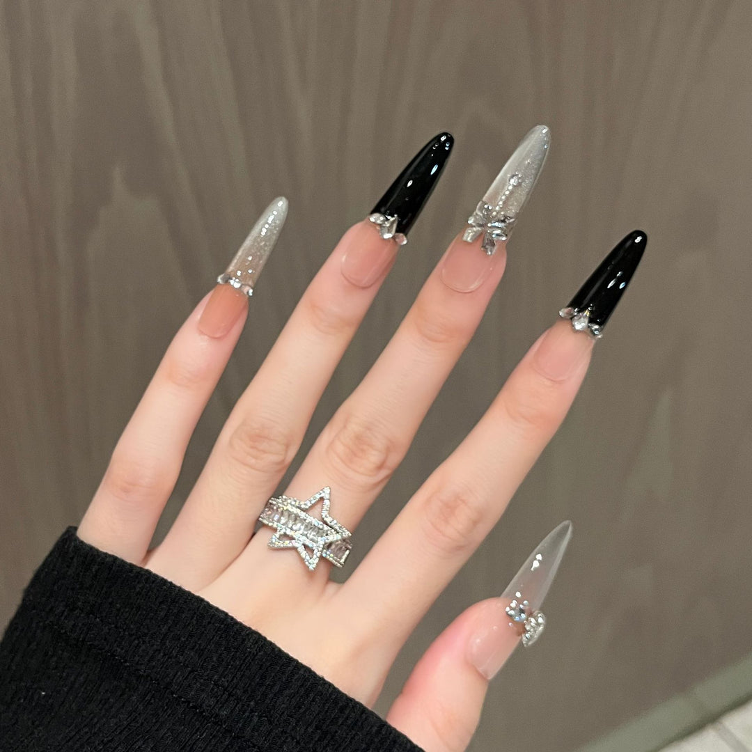 Crystal-Embellished Press-On Nail Extensions Stornfield
