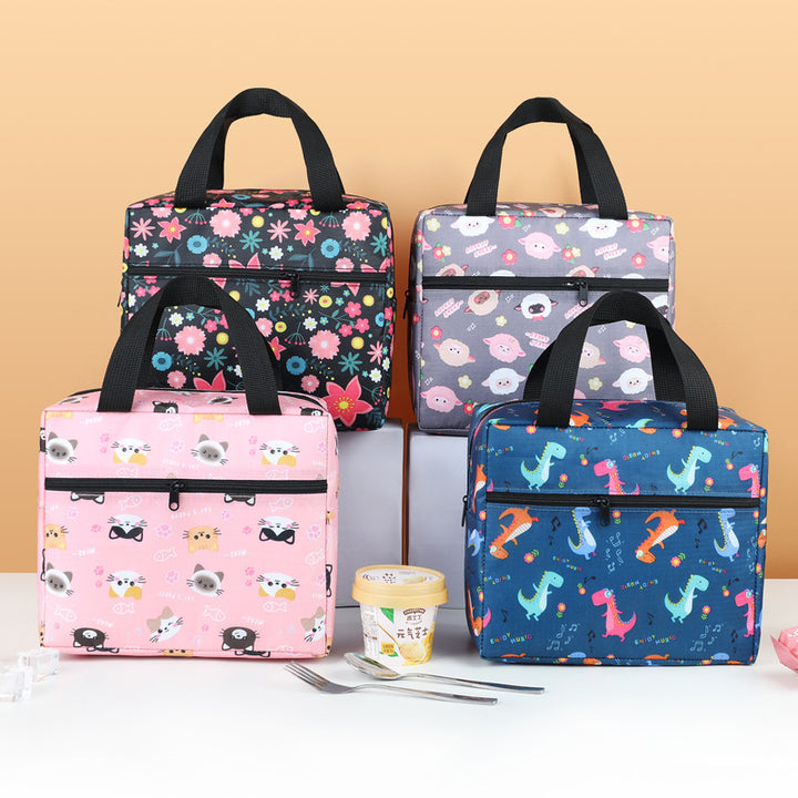 Playful Animal-Themed Insulated Lunch Tote Stornfield