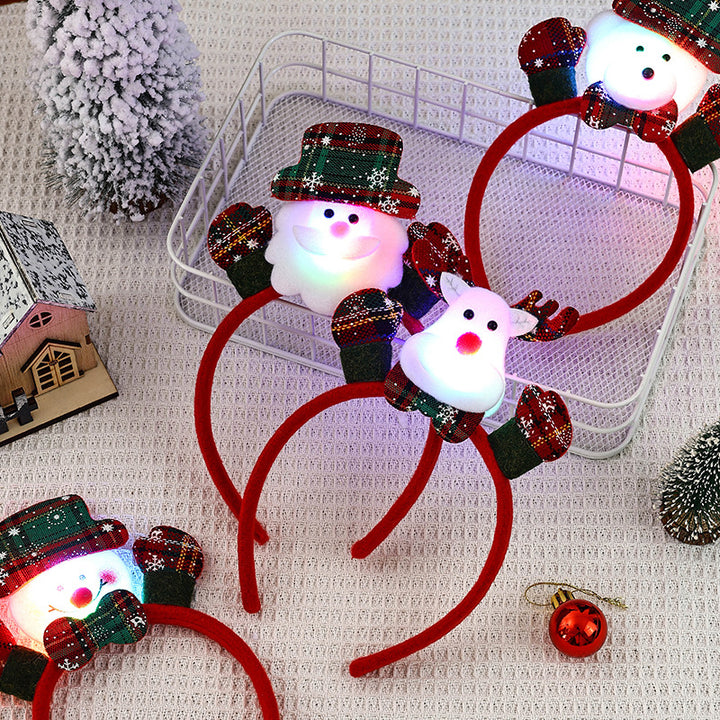 LED Glowing Christmas Hairband with Reindeer Motif Stornfield