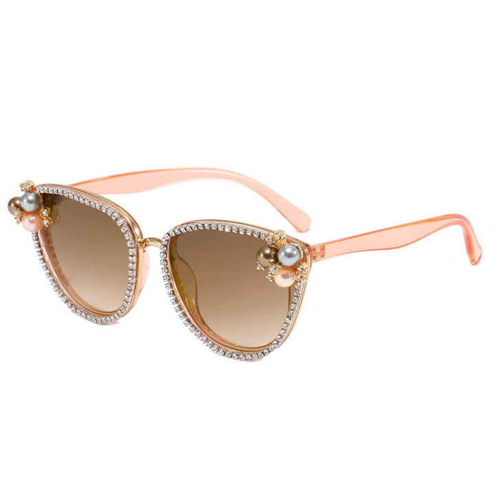 Ladies glamorous sunglasses with pearl and crystal decoration Stornfield