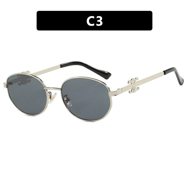Women's stylish designer sunglasses with elegant metal frame Stornfield
