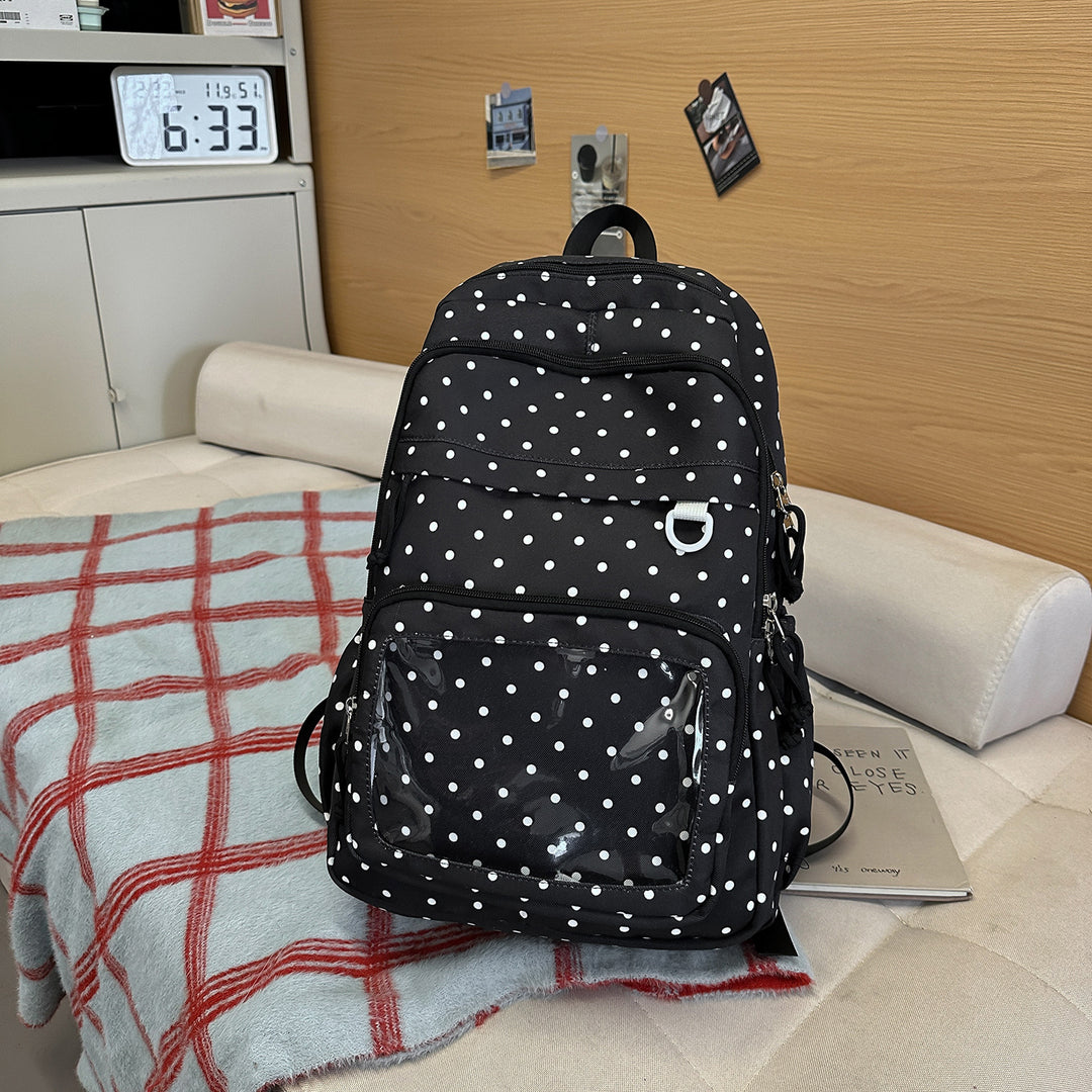 Cute Polka Dot Patterned Backpack