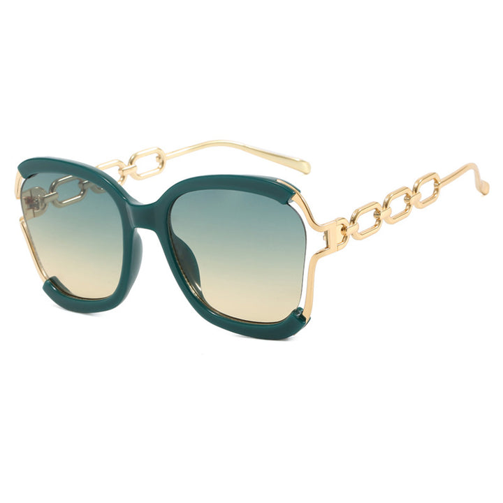 Ladies fashionable sunglasses with golden chain details Stornfield