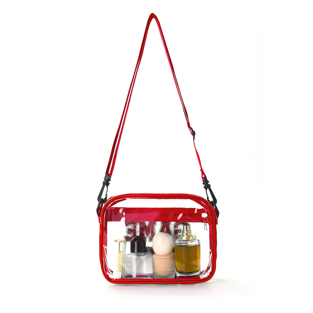 Sporty shoulder bag with transparent front Stornfield