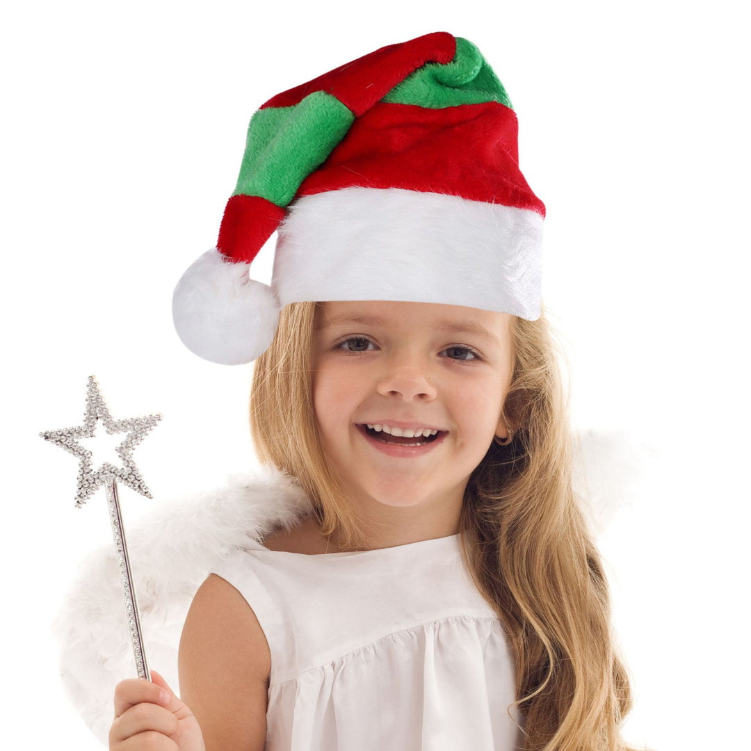 Festive Christmas hat with plush trim