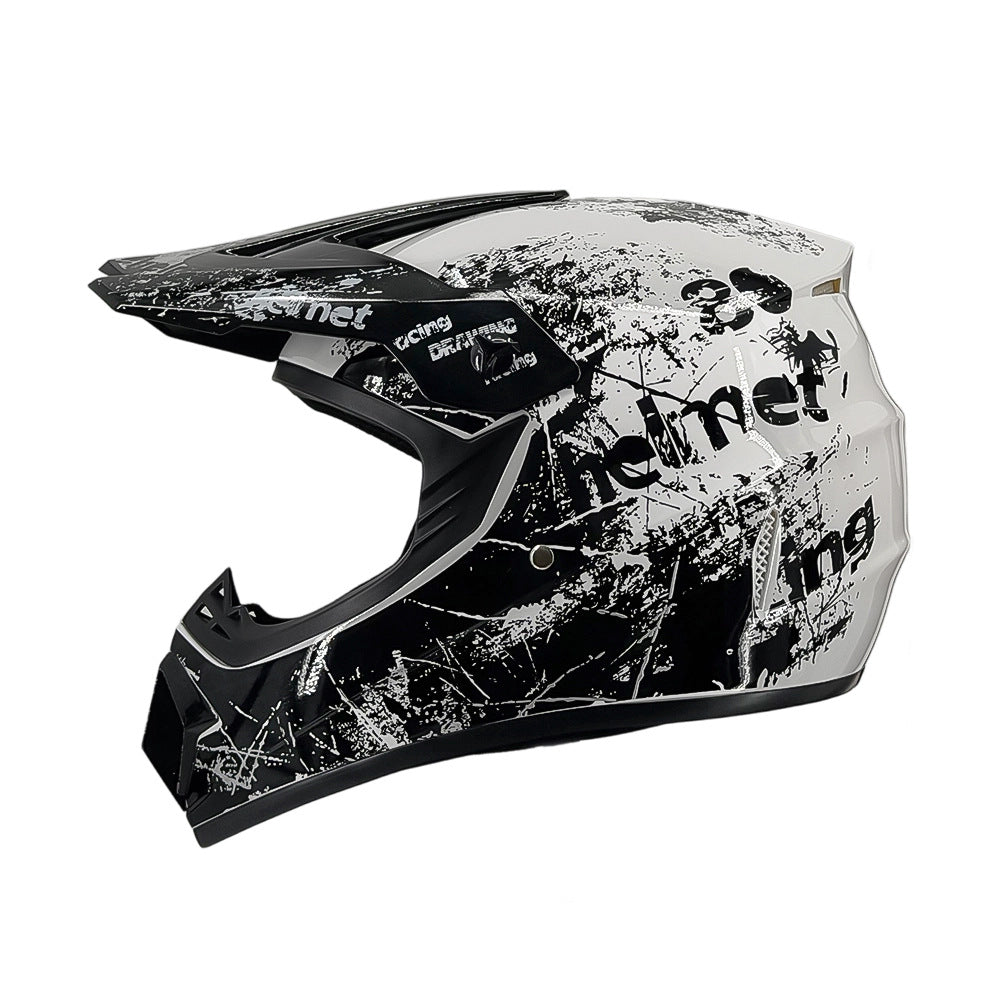 full-face motocross helmet with extended visor and reinforced chin guard Stornfield