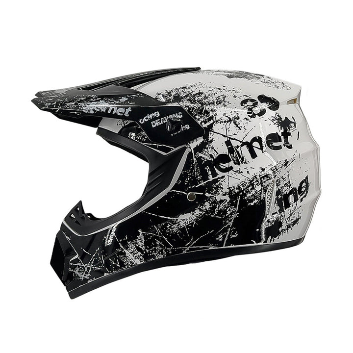 full-face motocross helmet with extended visor and reinforced chin guard Stornfield