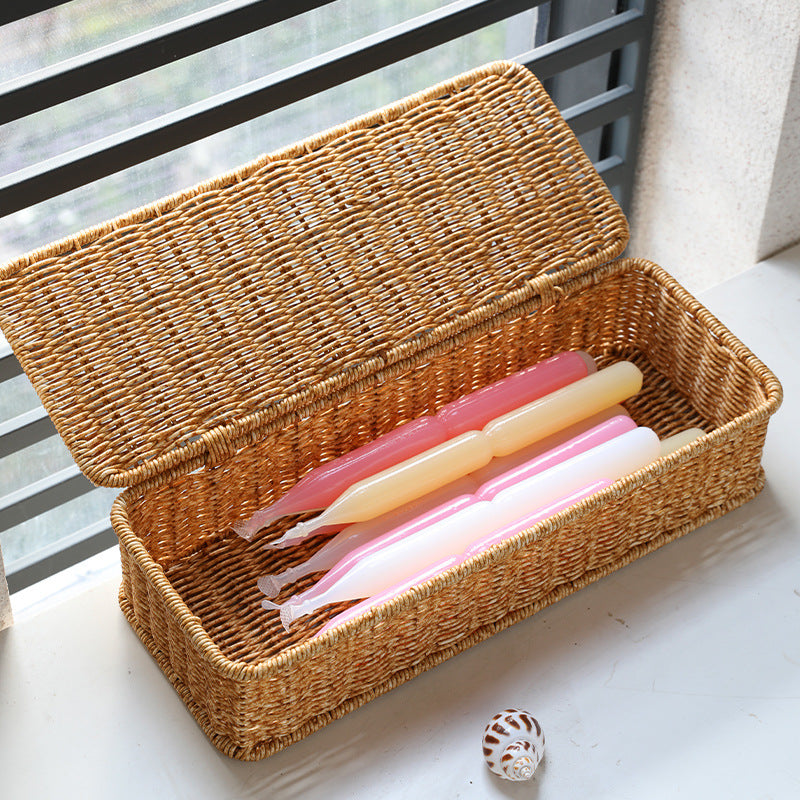 Unisex Rectangular Storage Basket with Removable Fabric Insert Stornfield