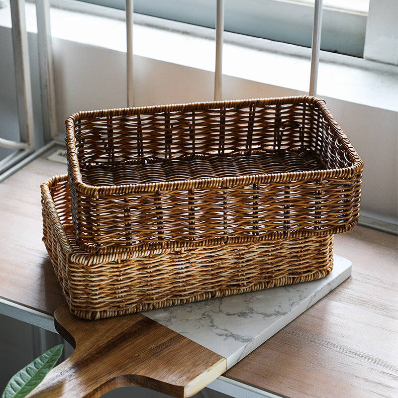 Unisex Rectangular Storage Basket made of hand-woven material Stornfield