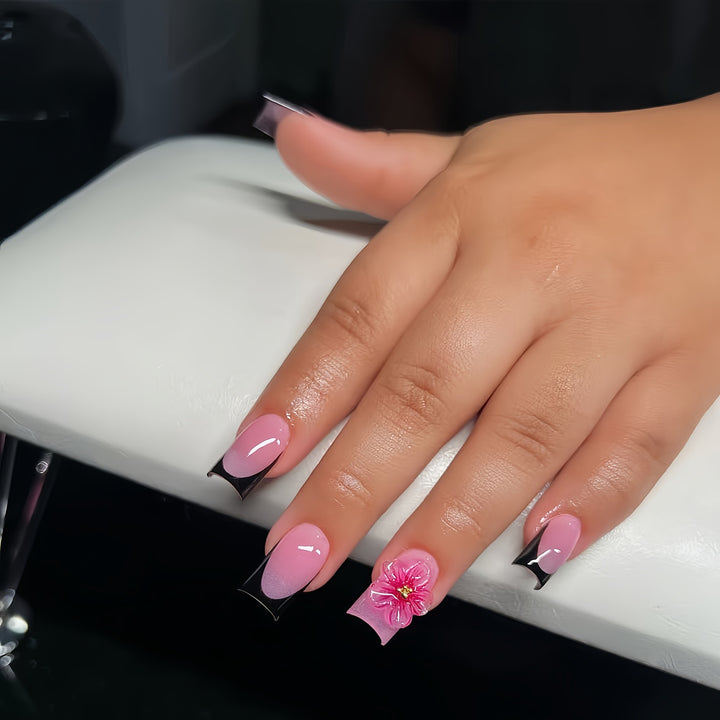 Floral Decorative Press-On Nail Art Stornfield