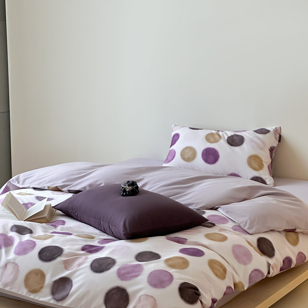 Cotton-Blend Striped Patchwork Duvet Cover and Pillowcase Set