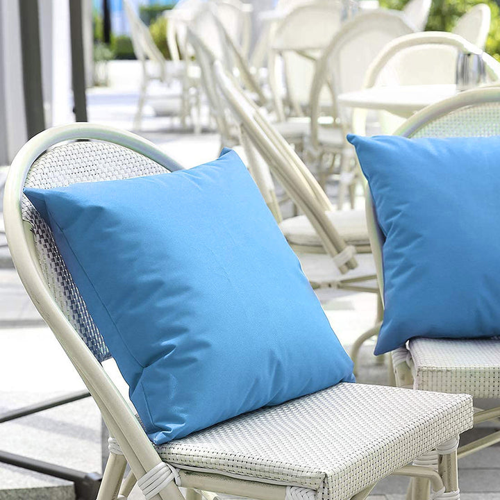 Square Water-Resistant Outdoor Patio Throw Pillow with Hidden Zipper