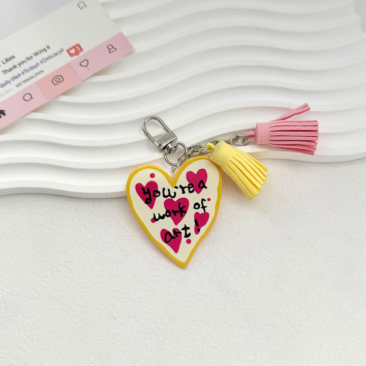 Quirky Heart Charm Keychain Stornfield
