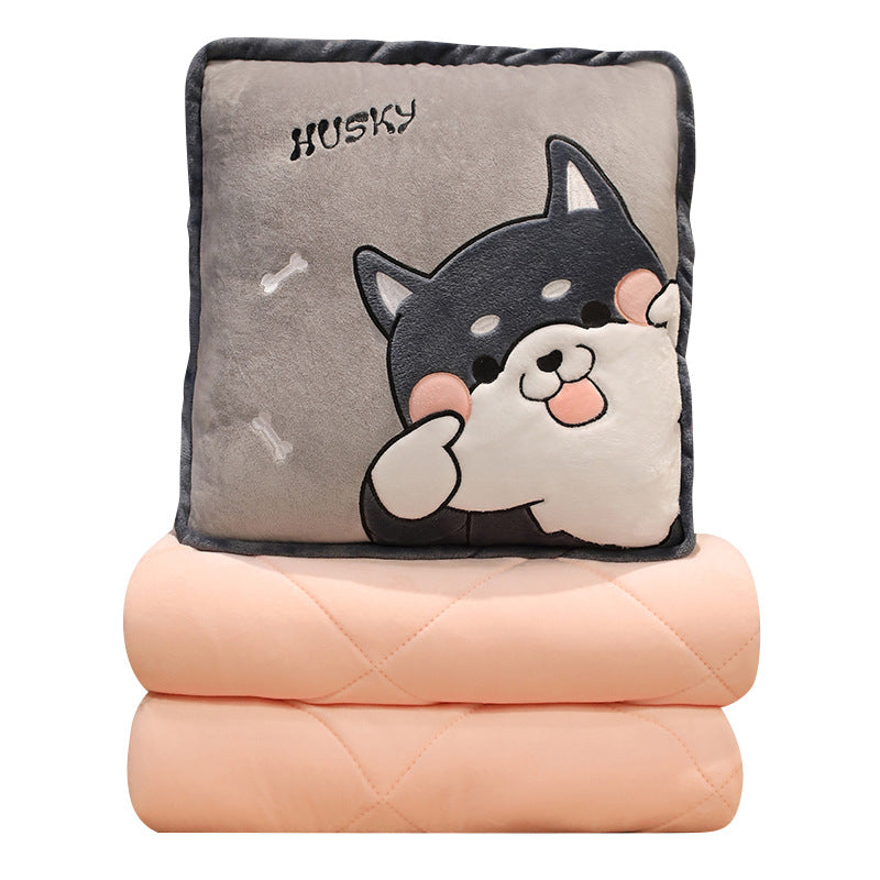 Plush pillow with cute husky design Stornfield