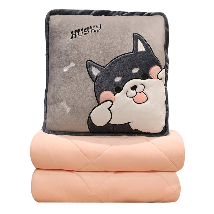 Plush pillow with cute husky design Stornfield